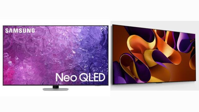 NSP통신-サムスン電子のNeo QLED 8K（左）、LGのOLED Eevo