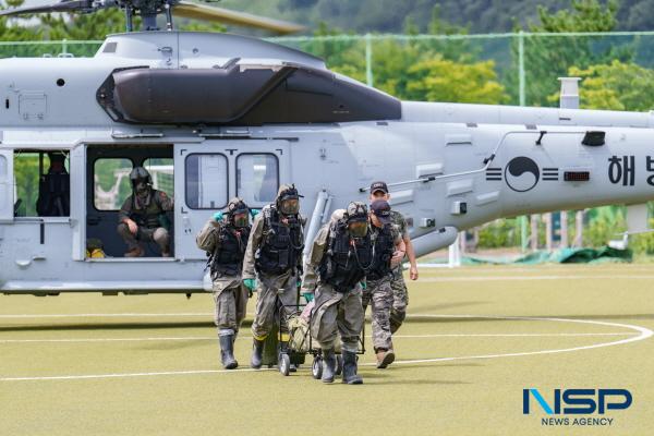 NSP통신-한국수력원자력 월성원자력본부는 지난 21일 오후 을지연습의 일환으로 국내 원전본부 최초로 북한 오물풍선 낙하에 따른 상황조치 훈련을 실시했다. (사진 = 월성원자력본부)