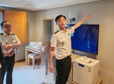 [NSP PHOTO]최민철 강원도소방본부장 숙박시설 현장 안전점검 실시