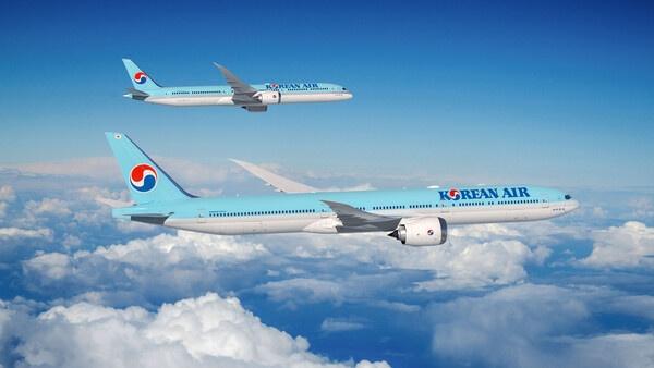 NSP통신-대한항공 B777-9(아래)과 787-10(위) 모습 (사진=대한항공)