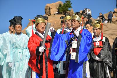 [NSP PHOTO]속초시 설악문화제 성화 채화