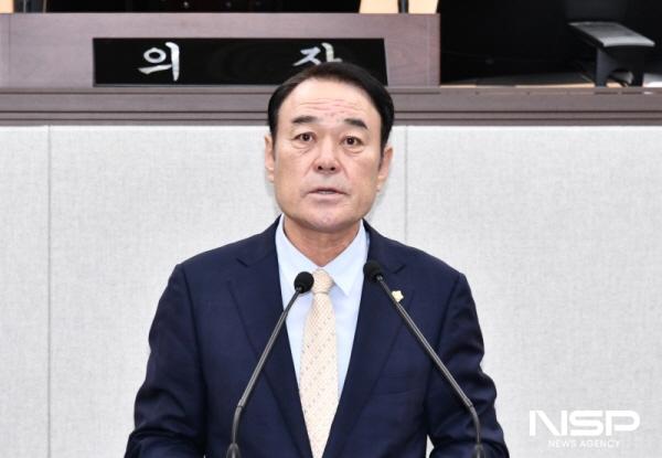 NSP통신-여수시의회 주재현 의원이 제241회 임시회에서 율촌·소라면 지역에 도시가스 보급이 시급하다고 주장하고 있다. (사진 = 여수시의회)