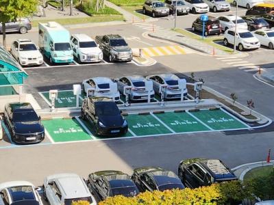 [NSP PHOTO]오산시 전기차충전시설 9대 지상 이전 주차구획 개선