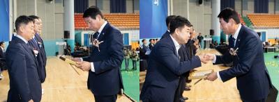 [NSP PHOTO]김우민 군산시의장박광일 의원 지방의정봉사상 수상