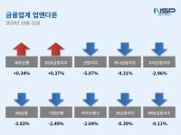 [NSP PHOTO][업앤다운]은행주 하락…제주은행↑·신한지주↓