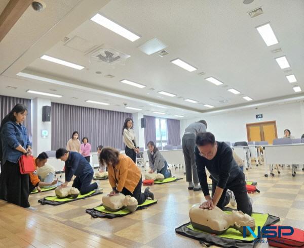 [NSP PHOTO]청도교육지원청, 교직원 심폐소생술 등 응급처치교육 실시