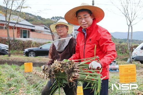 NSP통신-허순구 조합장 농촌 일손돕기 (사진 = 광양농협)