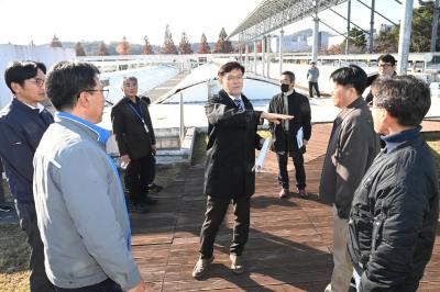 [NSP PHOTO]현근택 수원시 제2부시장 하수처리장 등 현장시설 점검