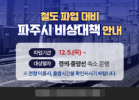 [NSP PHOTO]파주시, 철도파업 대비 비상 대책 마련