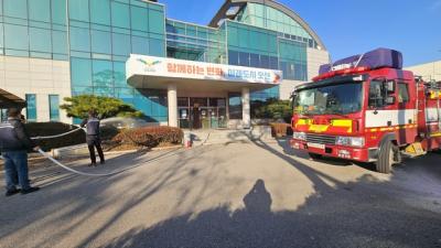 [NSP PHOTO]오산시 화재 대응역량 강화 합동소방훈련 실시