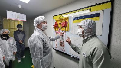 [NSP PHOTO]최민철 강원소방본부장 롯데웰푸드 공장 현장 안전관리 실태 점검