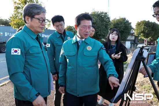 NSP통신-광양항 동측배후부지 상업시설용지 현장 방문 (사진 = 광양시청)