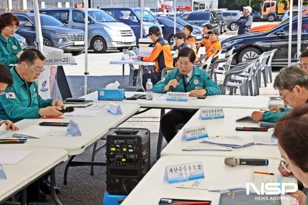 NSP통신-공영민 고흥군수가 지난 10월 24일 재난대응 안전한국훈련 토론 주재를 하고있다 (사진 = 고흥군)