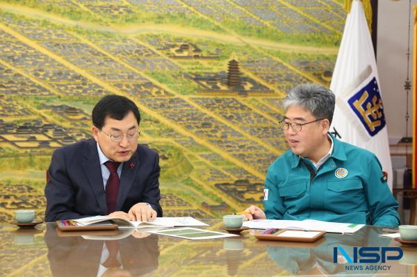 [NSP PHOTO]경주시, 임상섭 산림청장과 소나무재선충병 방제전략 논의