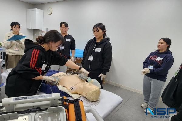 NSP통신-포항대학교에서 운영 중인 대학일자리플러스센터에서는 지난 20일 간호학과 재학생을 대상으로 직무역량 강화를 위한 한국형 전문소생술 (KALS Provider) 자격 과정 프로그램을 운영했다. (사진 = 포항대학교)