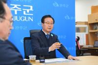 [NSP PHOTO]유희태 완주군수, 신년 기자간담회...올해 군정 목표 밝혀