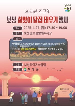 NSP통신-2025년 보성 설맞이 달집 태우기 행사 포스터 (= 보성군)