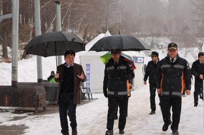[NSP PHOTO]강원소방본부장 태백산 눈축제 현장 안전 점검 실시