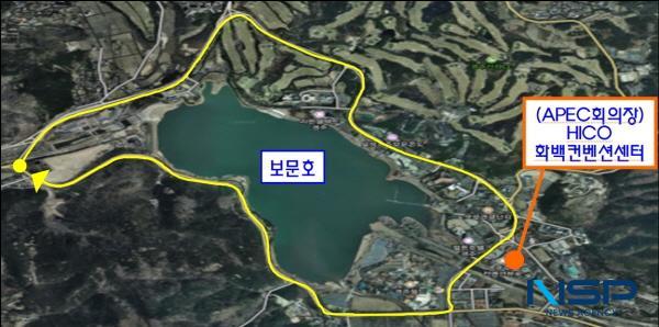 NSP통신-(가칭)APEC로 명예도로 구간도 (사진 = 경주시)