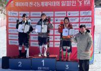 [NSP PHOTO]여수삼일중 강다현, 전국동계체전 알파인 스키 4관왕 등극