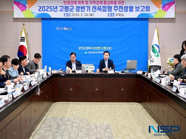 NSP통신-고령군은 24일 이남철 군수 주재로 민생경제 회복 및 지역경제 활성화를 위한 2025년 상반기 지방재정 신속 집행 추진상황 보고회를 개최했다. (사진 = 고령군)