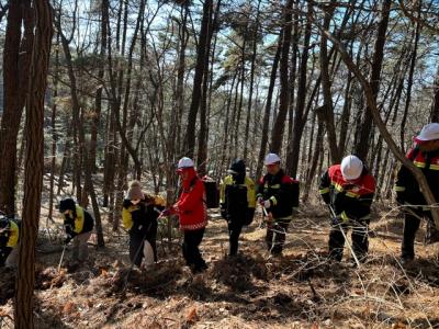 [NSP PHOTO]수원시 봄청 산불예방 실전 훈련 돌입