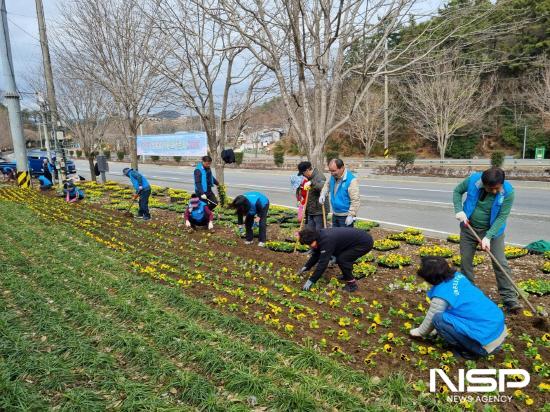 NSP통신-봄꽃 심기 활동 (사진 = 광양시청)
