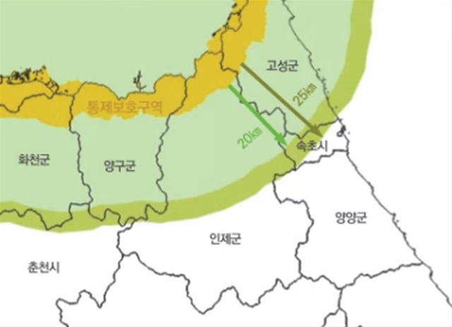 NSP통신-민통선과의 거리. (이미지 = 강원도)