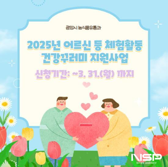 NSP통신-2025년 어르신 등 체험활동 건강꾸러미 지원사업 홍보 포스터 (이미지 = 광양시청)