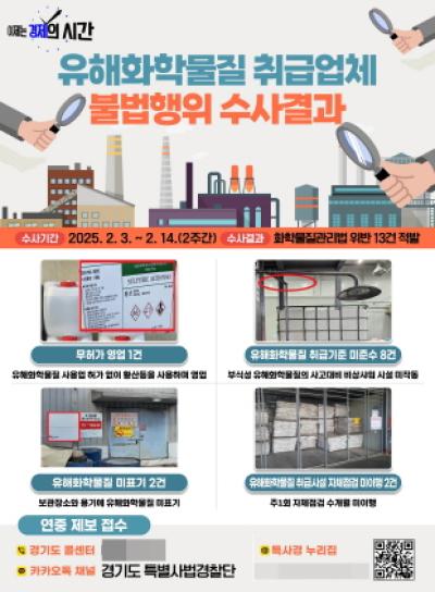 [NSP NEWS Image]경기도 특사경, 무허가 유해화학물질 영업 및 불법행위 적발