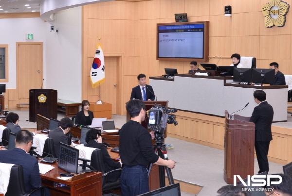 NSP통신-고용진 의원이 제244회 임시회에서 여수시의 4차산업 및 미래산업교육 부족과 세계섬박람회 준비 미흡을 지적했다. (사진 = 여수시의회)