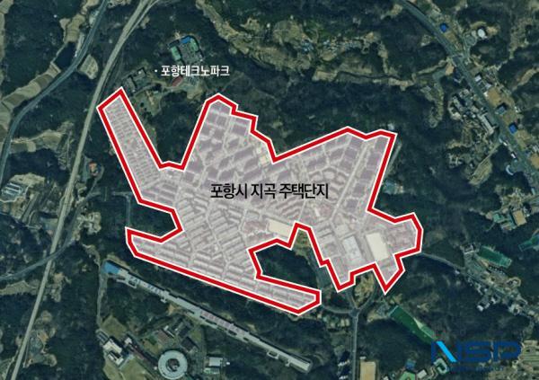 NSP통신-포항시 지곡주택단지에 산재한 오수관로 등 기반시설의 장기적인 관리문제가 도마에 올랐다. (사진 = 카카오앱)