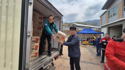 [NSP PHOTO]부천시 자매도시 무주군에 산불피해 구호물품 긴급 지원