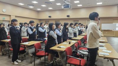 [NSP PHOTO]수원시 초중고 학교4H 신입회원 입단식 개최