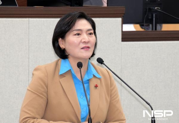 NSP통신-박성미 의원은 제245회 임시회에서 소나무재선충병의 선제적인 방제 대책 마련을 촉구했다. . (사진 = 여수시의회)