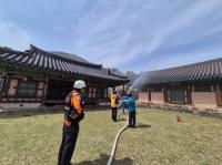 [NSP PHOTO]광양시, 전라남도 기념물 광양 김 시식지서 합동 소방 훈련 실시