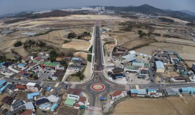 [NSP PHOTO]경북도청신도시 남편 진입도로하회신도시 28일 완전 개통