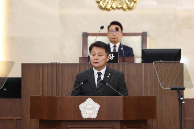 NSP통신-7분 자유발언하는 이기형 의원. (사진 = 평택시의회)