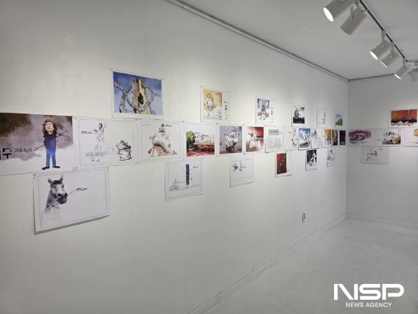 NSP통신-손윤석 작가 예수괴롭히기 작품 전시된 순천 하얀갤러리 (사진 = 손윤석 작가 제공)