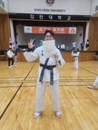 [NSP PHOTO]포항 선린대 경찰보안무도과 이선미 학생, 제63회 경북도민체전 합기도대회 3위 입상