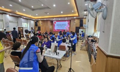 [NSP PHOTO]대구공업대 헤어디자인과, 달서구 노인 종합 복지관 장수사진&리마인드웨딩 봉사