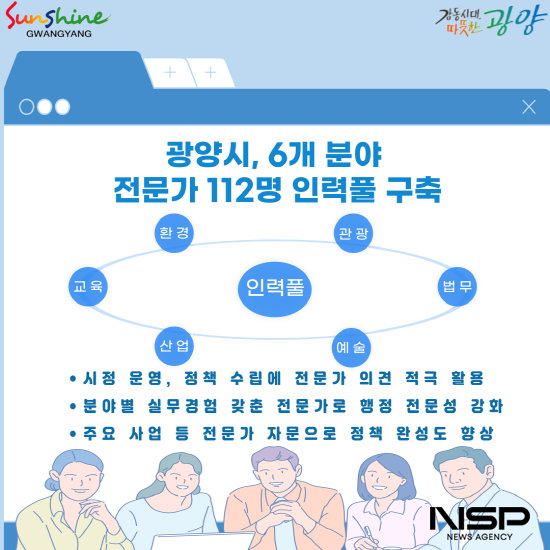NSP통신-6개 핵심 분야 112명 전문가 시정 전문가 통합관리체계 구축 포스터 (이미지 = 광양시청)