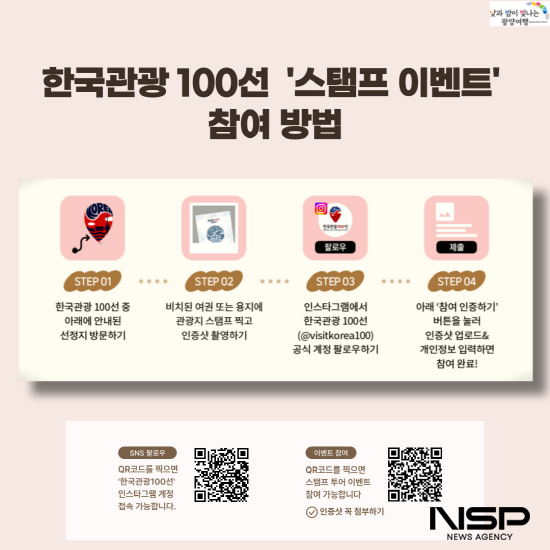NSP통신-한국관광 100선 스탬프 투어 참여 방법 홍보 포스터 (이미지 = 광양시청)