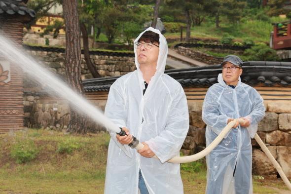 [NSP PHOTO]예천군, 용문사에서 국가유산 재난대응 종합훈련 실시