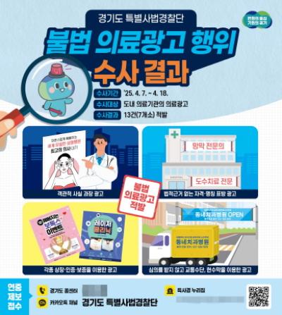 [NSP PHOTO]경기도 특사경 불법 의료광고 행위 13건 적발