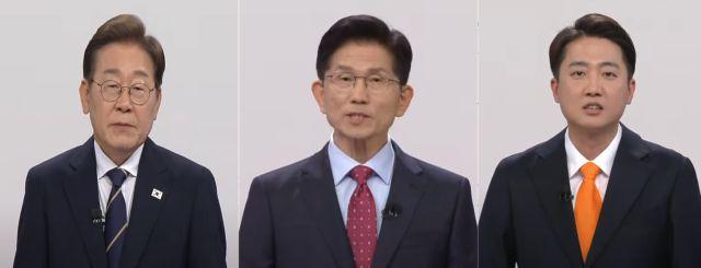 NSP통신-왼쪽부터 이재명 더불어민주당 대선후보, 김문수 국민의힘 대선후보, 이준석 개혁신당 대선후보.