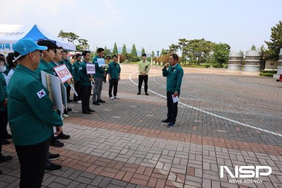 NSP통신-황학범 사장 직무대행 합동 화재훈련 당부 사항 전달 (사진 = 여수광양항만공사)