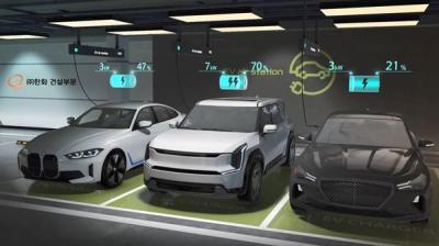 [NSP PHOTO]ハンファ建設部門·LH、電気自動車充電システム「EV air station」を披露