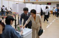 [NSP PHOTO]정인화 광양시장, 사전투표 참여로 시민 투표 독려