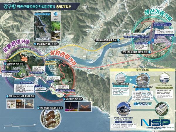 NSP통신-영덕군은 강구항 어촌신활력증진사업의 기본계획이 해양수산부 심의·조정위원회를 통과해 지난 28일 최종 승인됨에 따라 사업 추진이 급물살을 탈 전망이다. 강구항 어촌신활력증진사업 종합계획도 (사진 = 영덕군)
